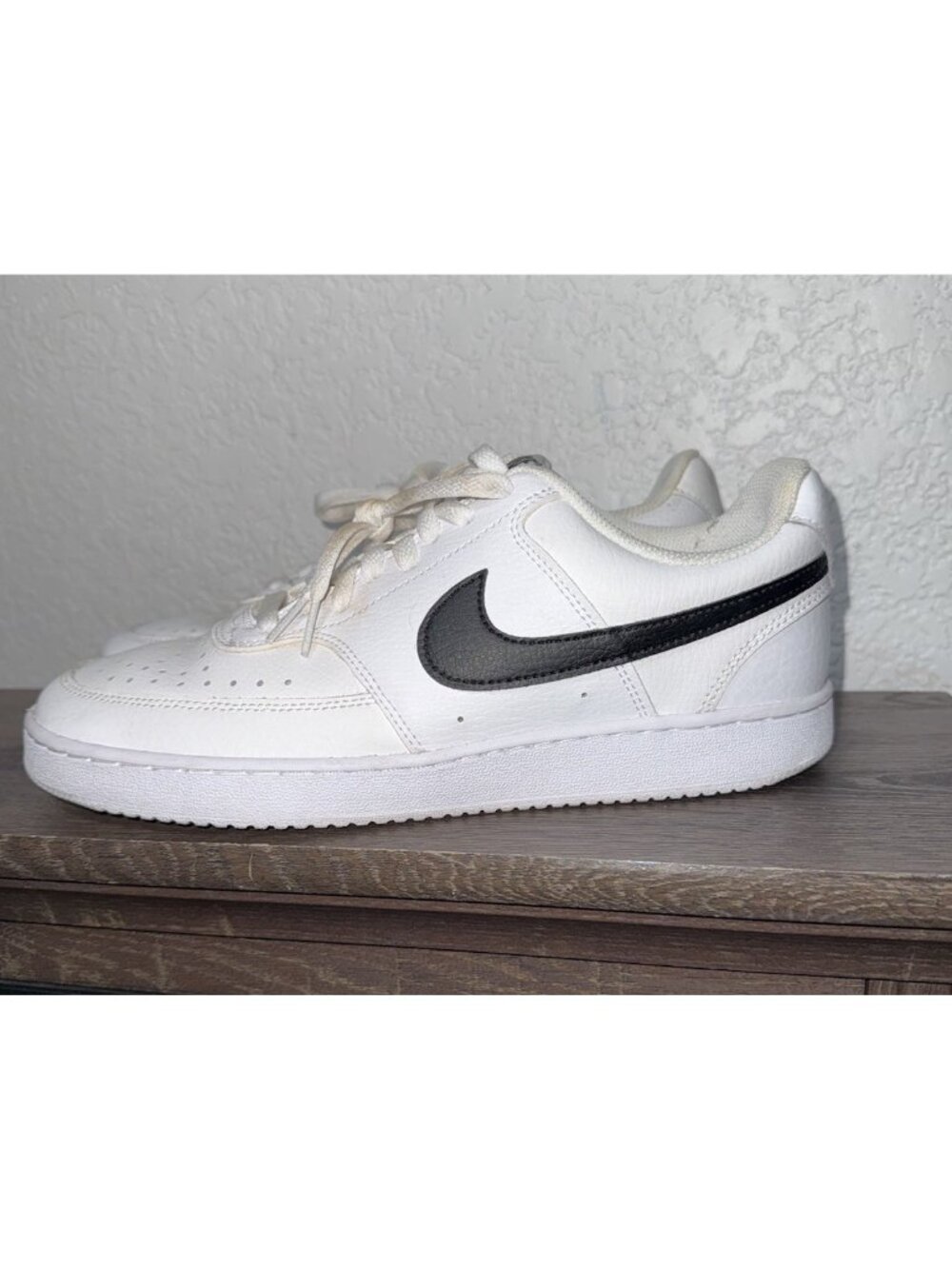 Nike Court Vision Low Men's White Black Athletic Sneakers CD5463-101